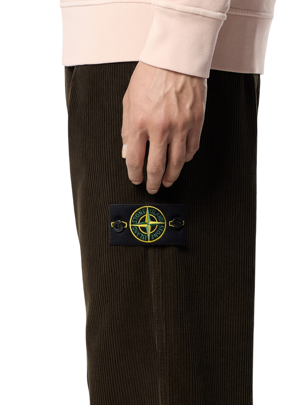 STONE ISLAND Chino Pants In Organic Cotton Corduroy Garment Dyed