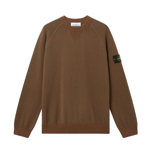 STONE ISLAND Maglione girocollo in cotone biologico Raw Hand