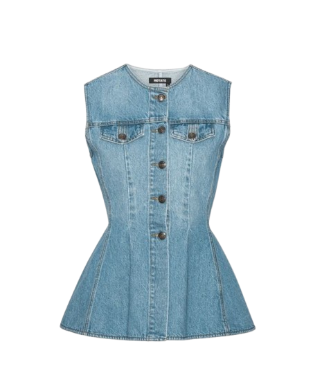 ROTATE Top in denim svasato