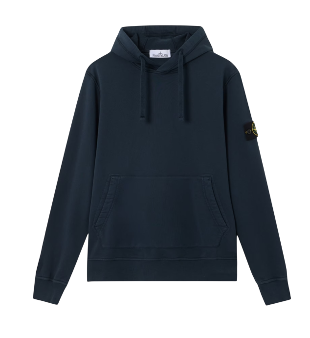 STONE ISLAND Hoodie In Organic Cotton Fleece Garment Dyed