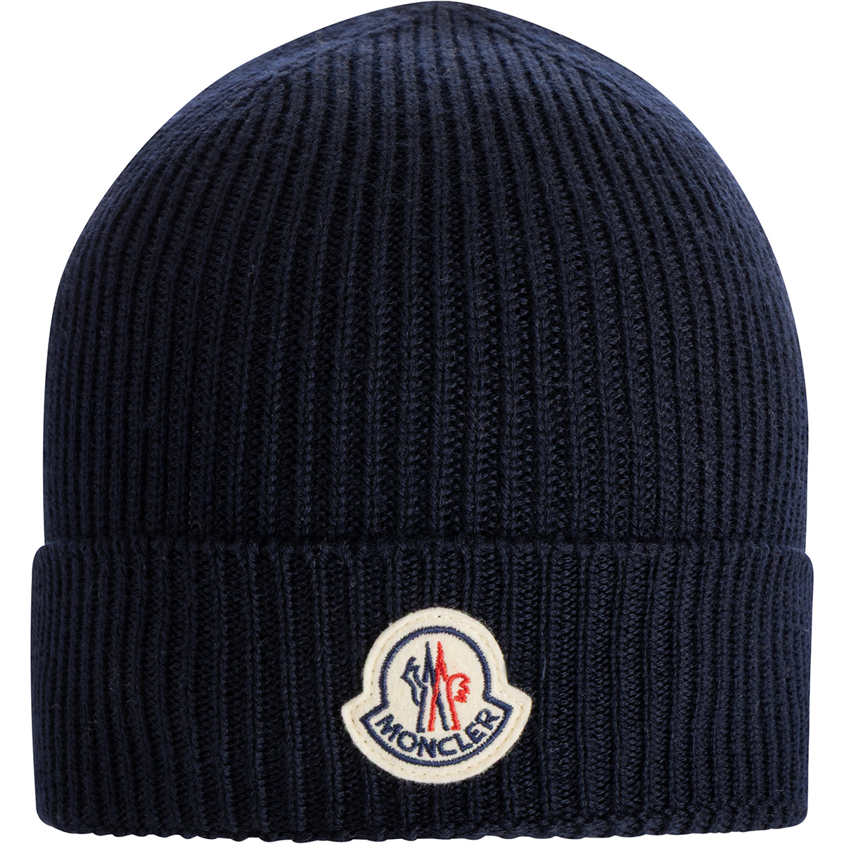 MONCLER Klassische Beanie mit Moncler-Logo MONCLER Klassische Beanie mit Moncler-Logo