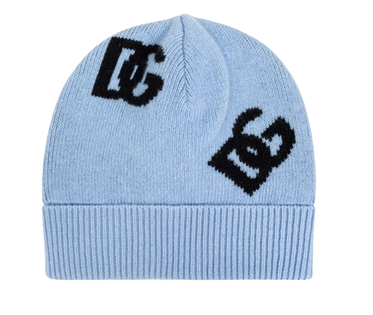 DOLCE & GABBANA - DG LOGO BEANIE LIGHT BLUE - One size | Oberrauch DOLCE & GABBANA - DG LOGO BEANIE LIGHT BLUE - One size | Oberrauch