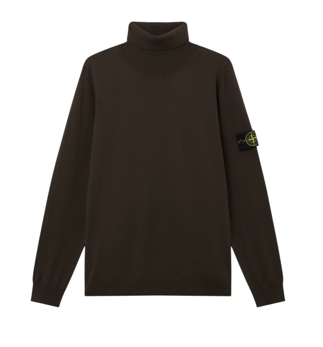 STONE ISLAND Knit Turtleneck In Light Pure Rws Geelong Wool