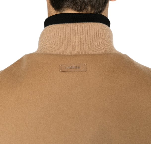 LARDINI Short Deconstructed Bomber 90% Pure Virgin Wool 10% Cashmere.