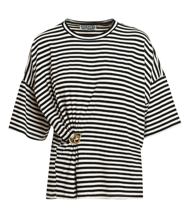 ESSENTIEL Kriss Striped T-Shirt W Brooch