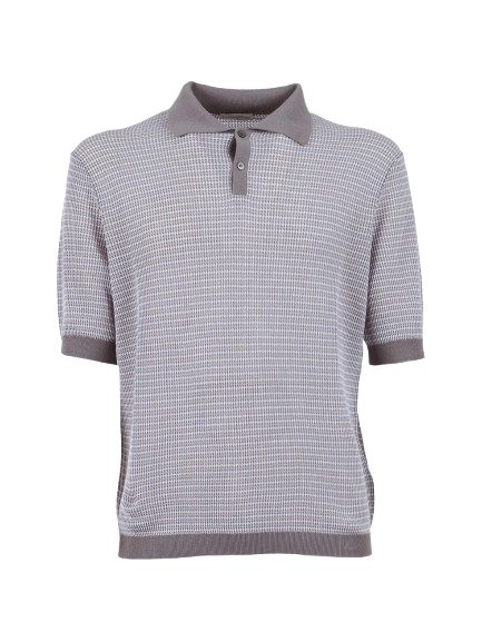 BALLANTYNE Polo manica corta in puro cotone Punto Tricolore