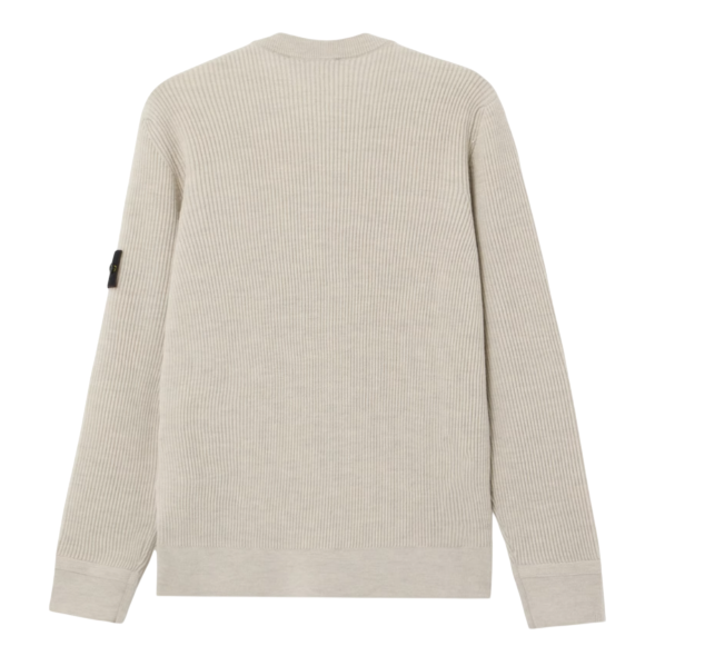 STONE ISLAND Knit Crewneck In Full Rib Rws Wool