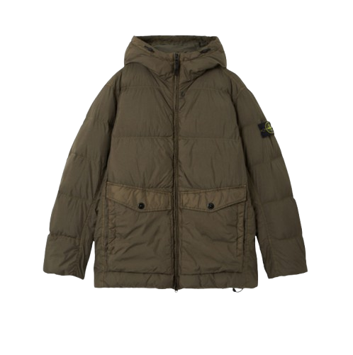 STONE ISLAND Parka corto in piumino RDS con tasche anteriori