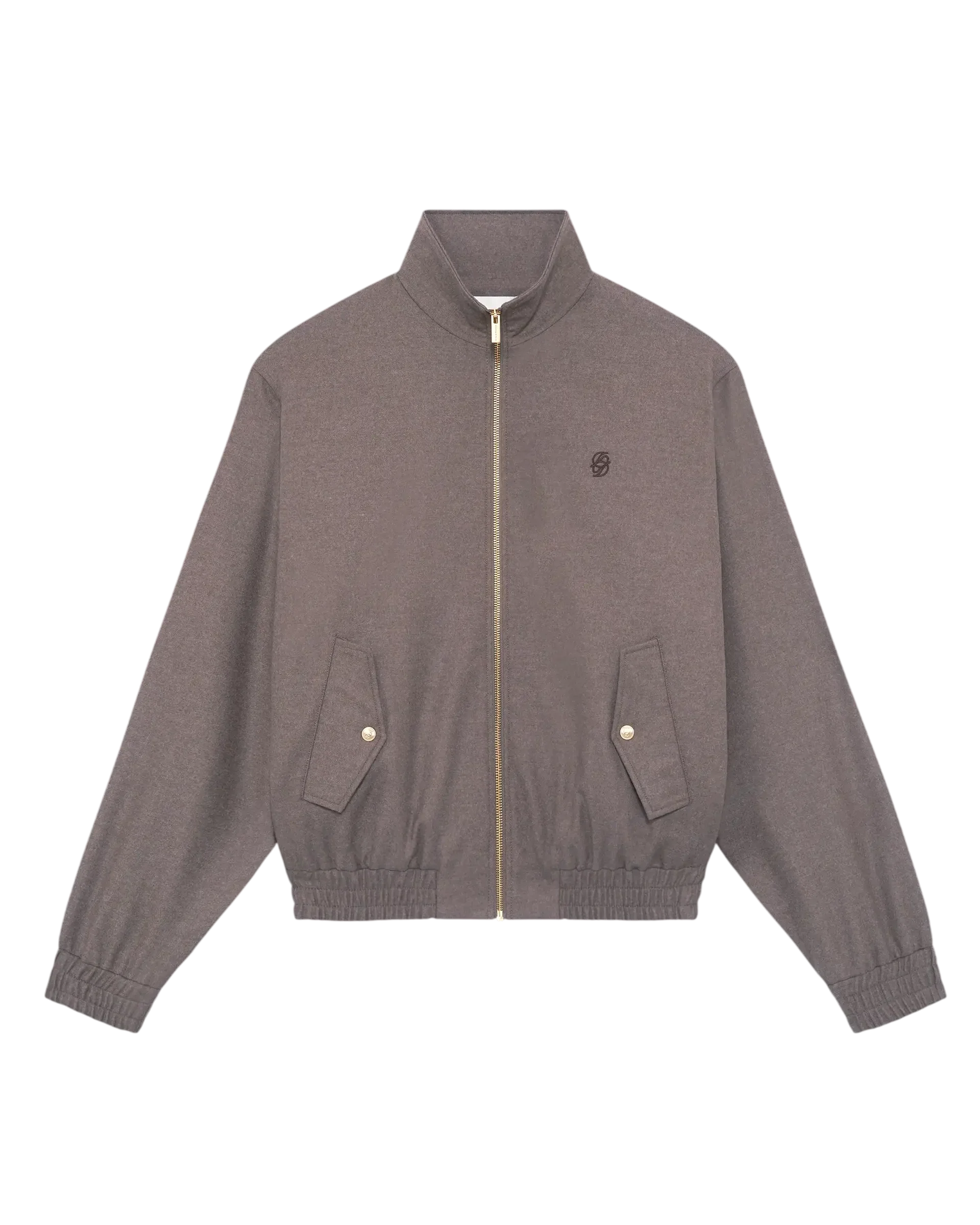 DRÔLE DE MONSIEUR Embroidered Flannel Track Jacket