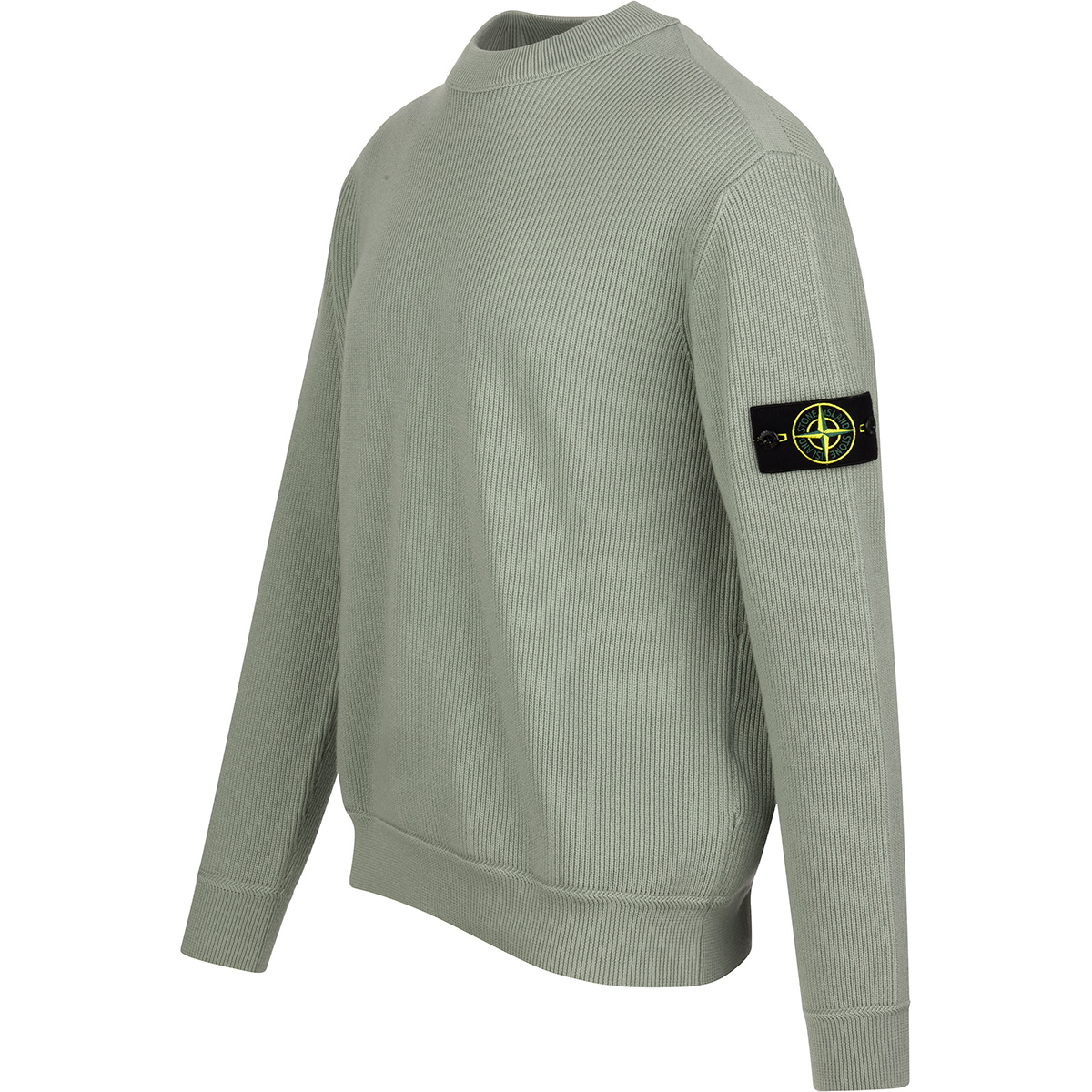 STONE ISLAND Ribbed Soft Organic Cotton Crewneck Sweater