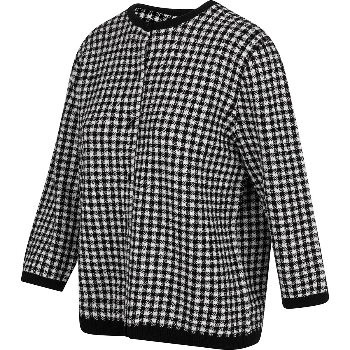 VINCE Cardigan a maniche 3/4 a quadretti