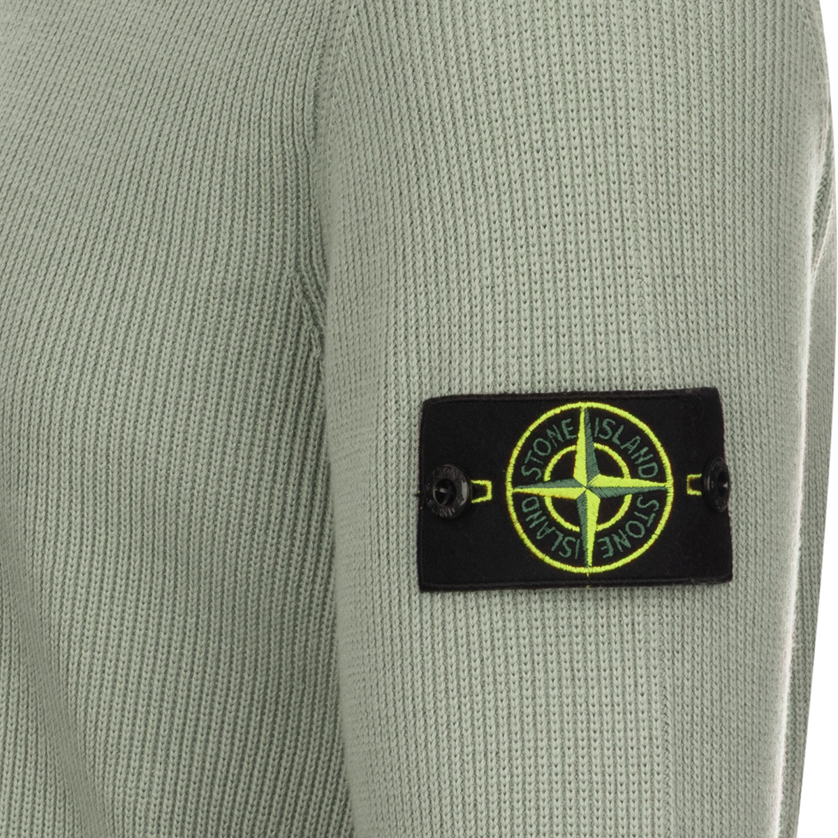STONE ISLAND Ribbed Soft Organic Cotton Crewneck Sweater