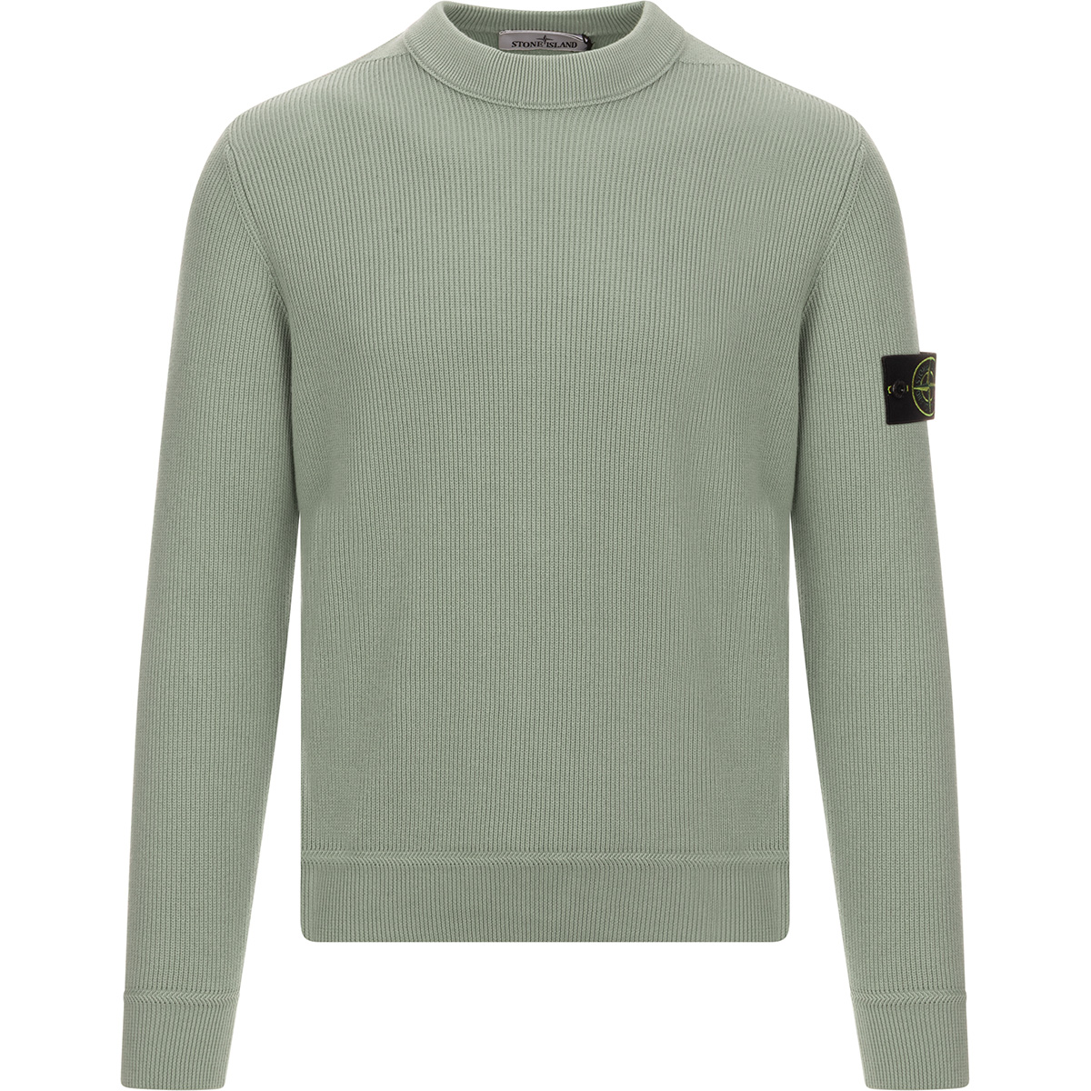 STONE ISLAND Ribbed Soft Organic Cotton Crewneck Sweater