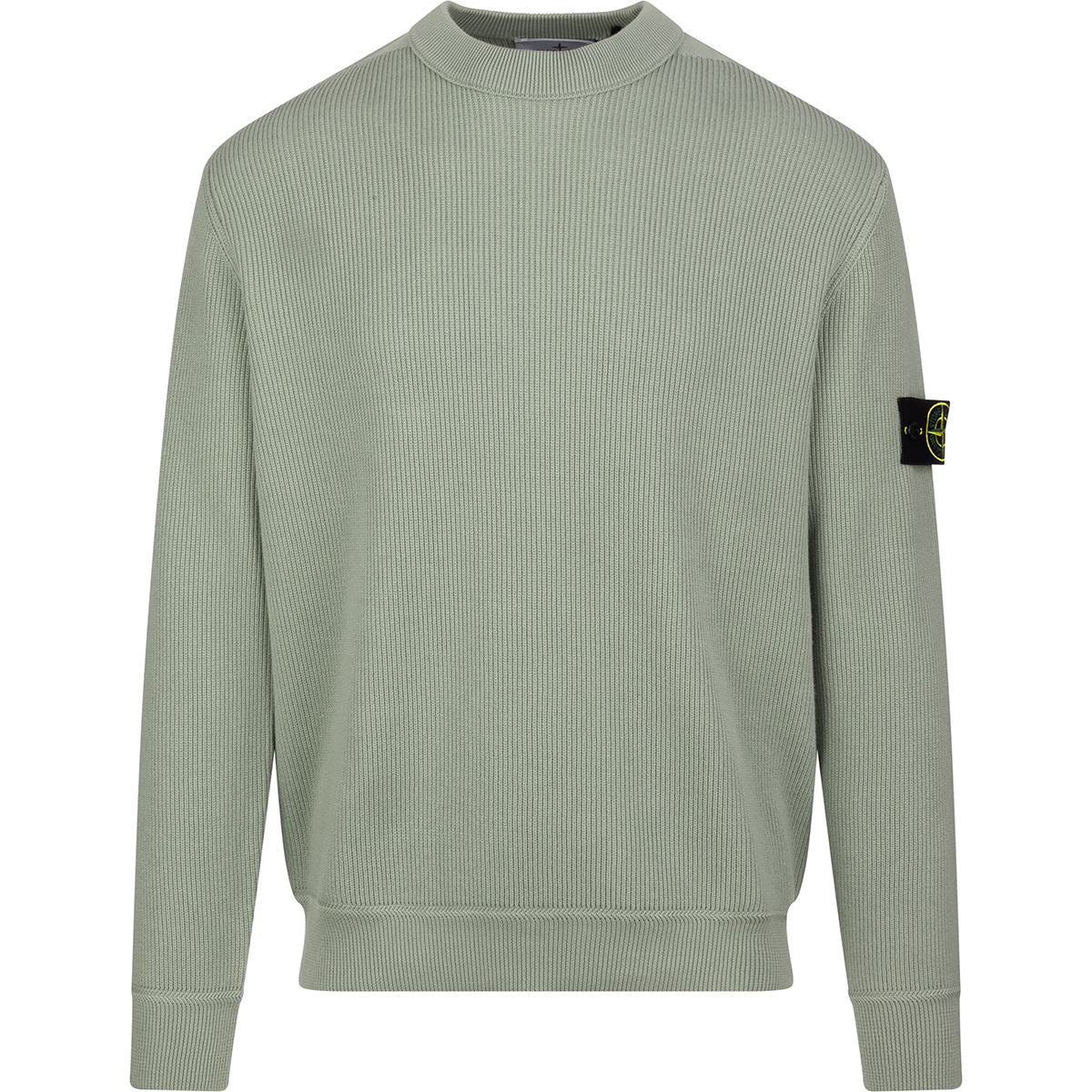 STONE ISLAND Gerippter Rundhalspullover aus weicher Bio-Baumwolle