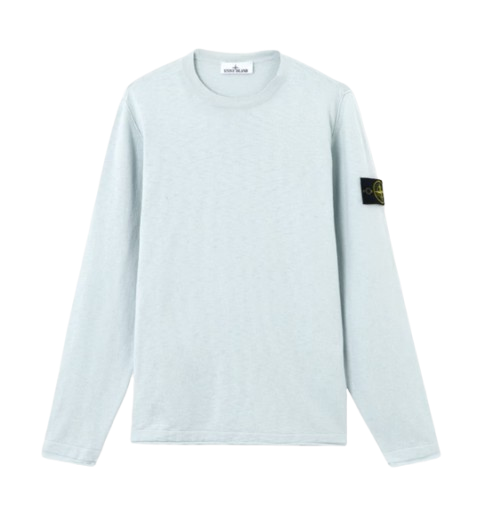 STONE ISLAND Rundhalspullover aus Bio-Baumwolle, gerippt