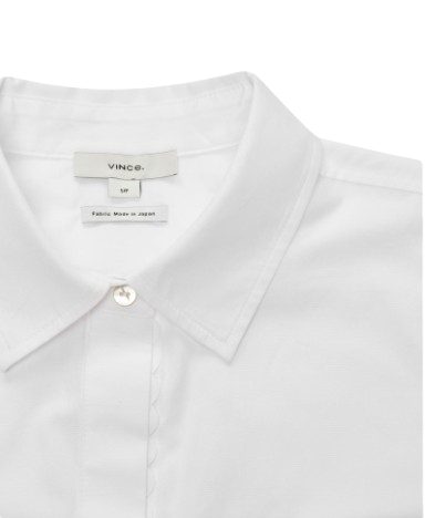 VINCE Scallop Detail S/S Shirt