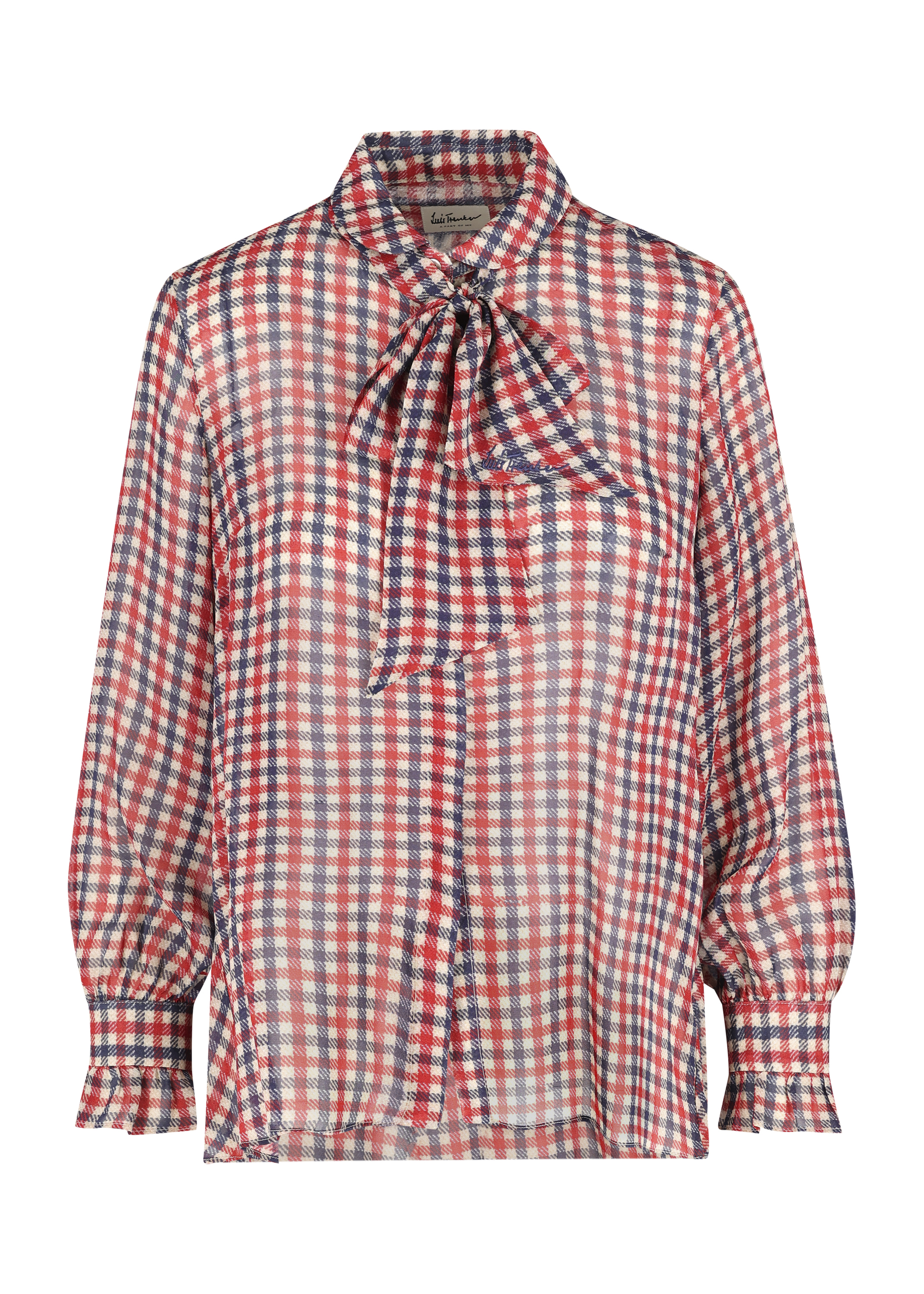 LUIS TRENKER Lufiaba Georgette Vichy Bedru Blouse