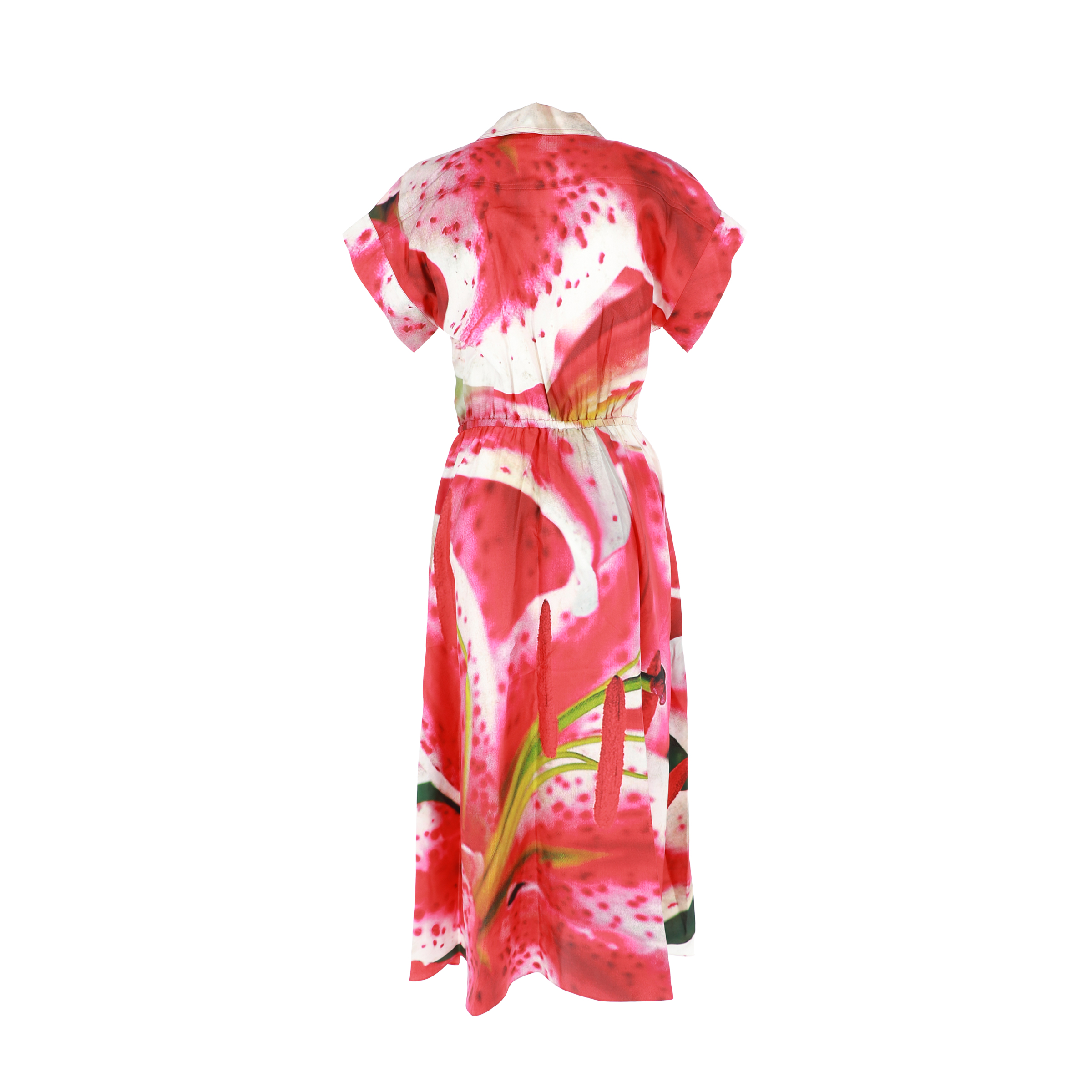 TORY BURCH Abito chemisier in twill di seta stampata