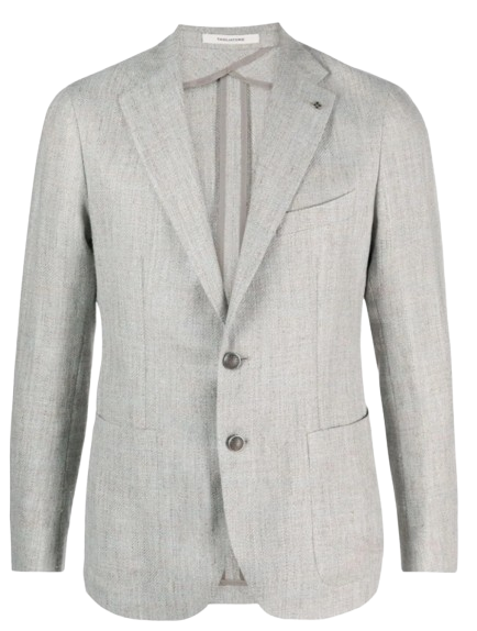 TAGLIATORE Einreihiger Blazer aus Seide, Leinen und Baumwolle