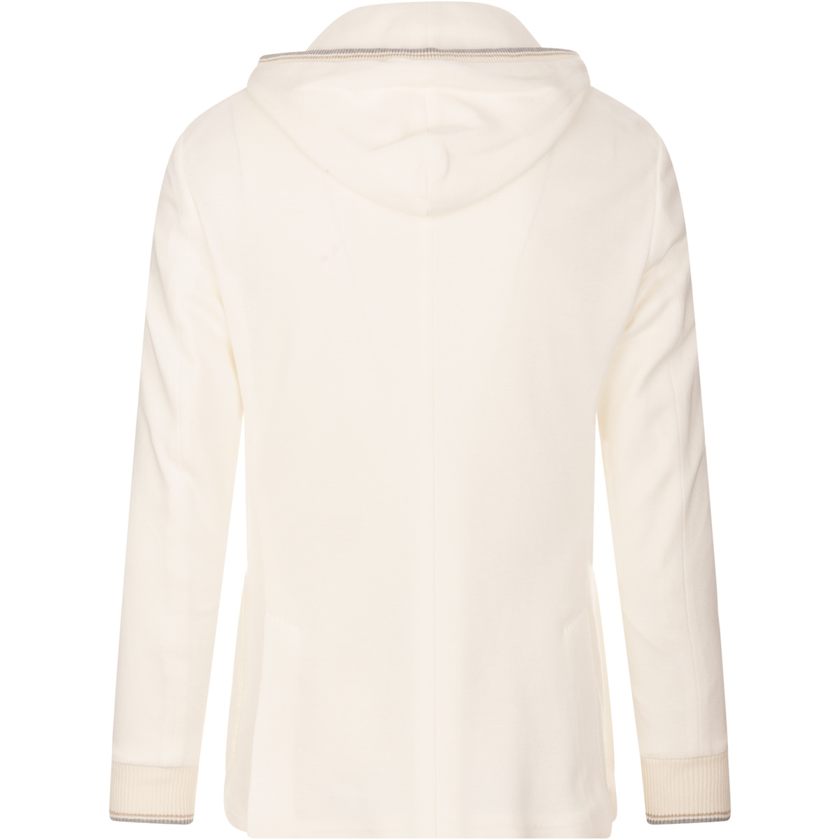 ELEVENTY Leichter Baumwollblazer mit abnehmbarem, durchgehendem Innenreißverschluss und Kapuze