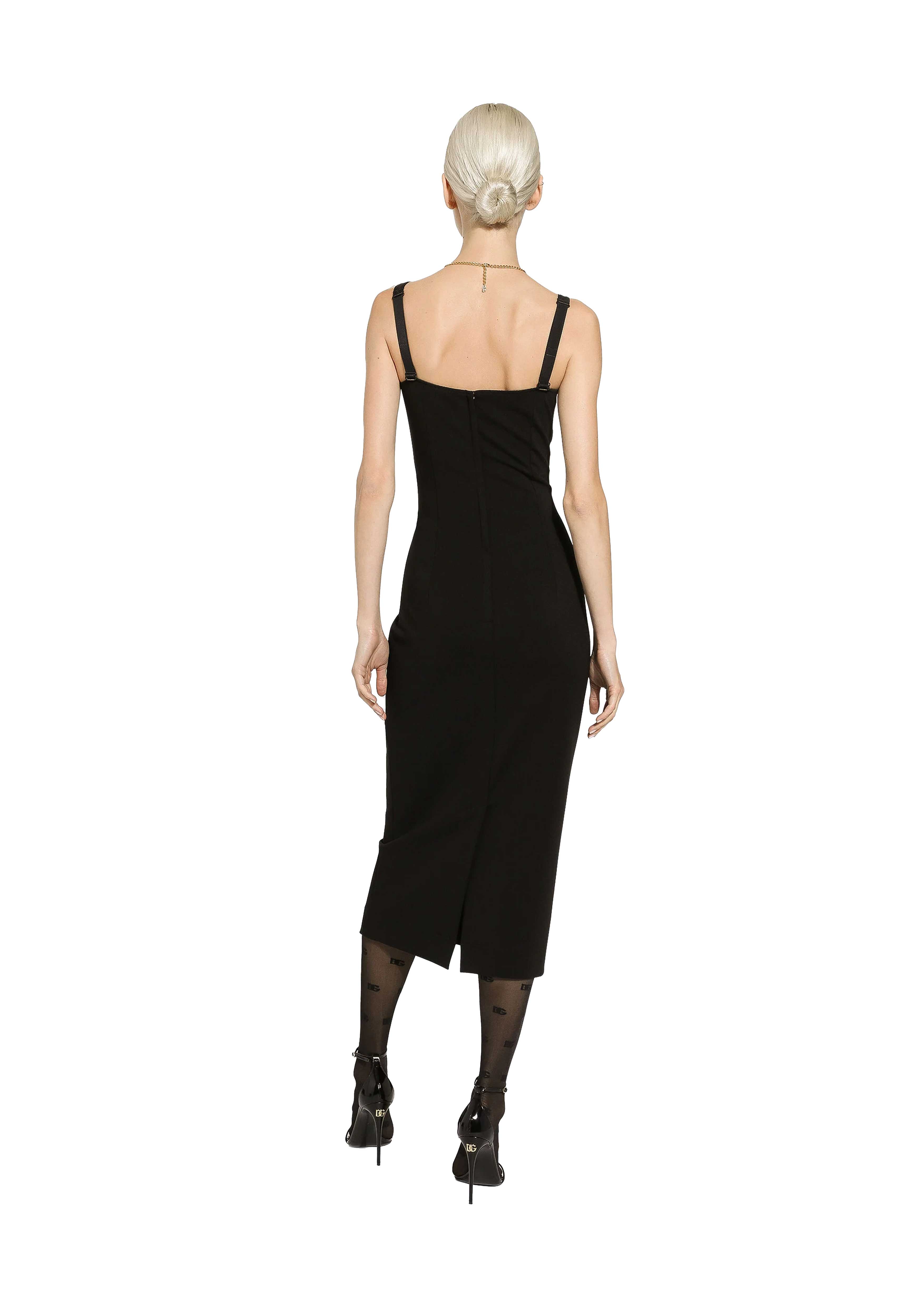 DOLCE & GABBANA MIDI BLACK DRESS