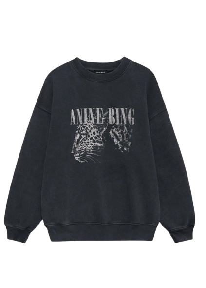ANINE BING Spencer Sweatshirt Lopard