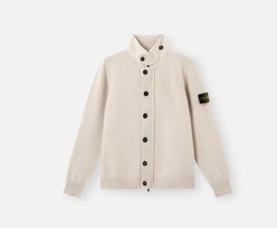 STONE ISLAND Strickjacke mit durchgehender Knopfleiste