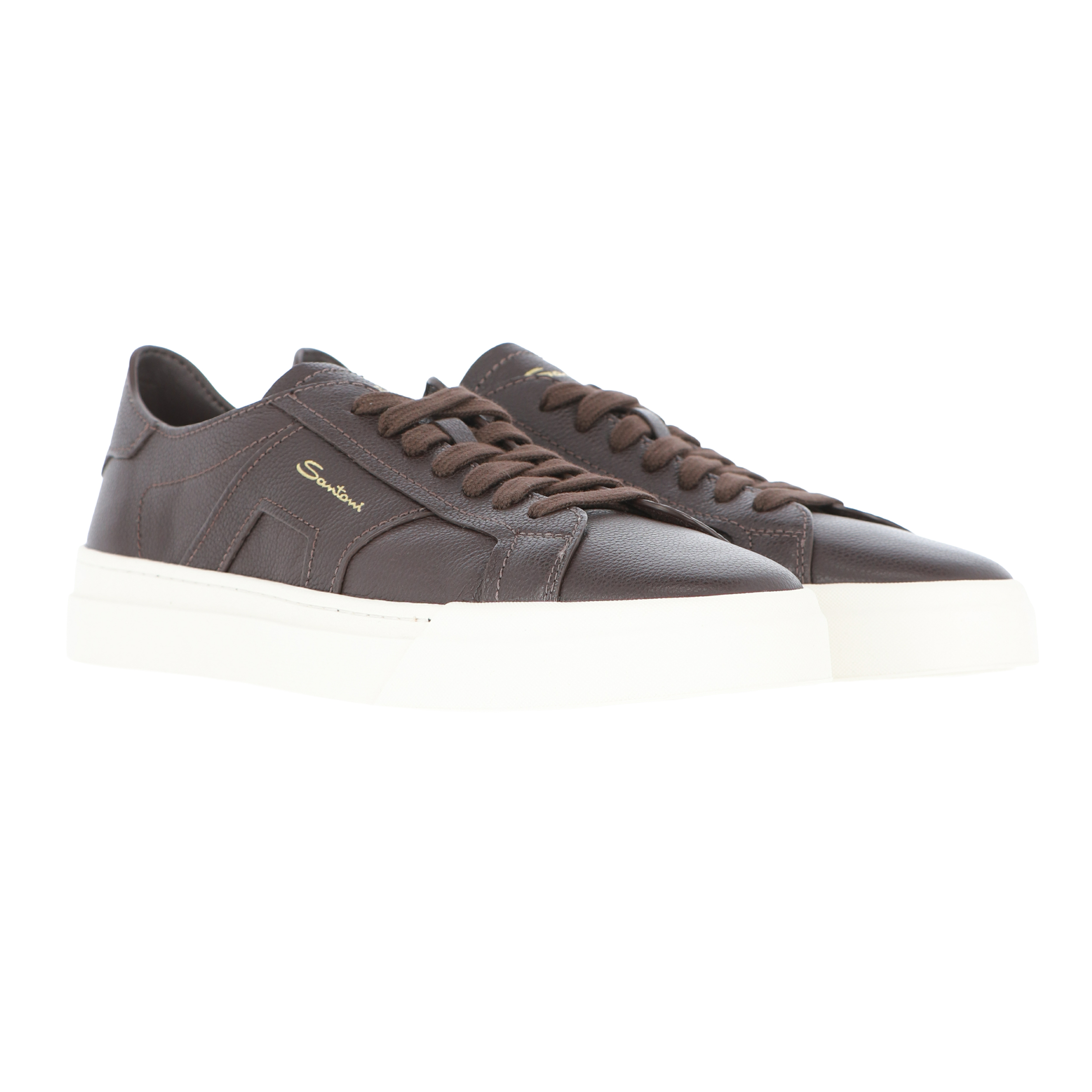 SANTONI Leather Sneaker