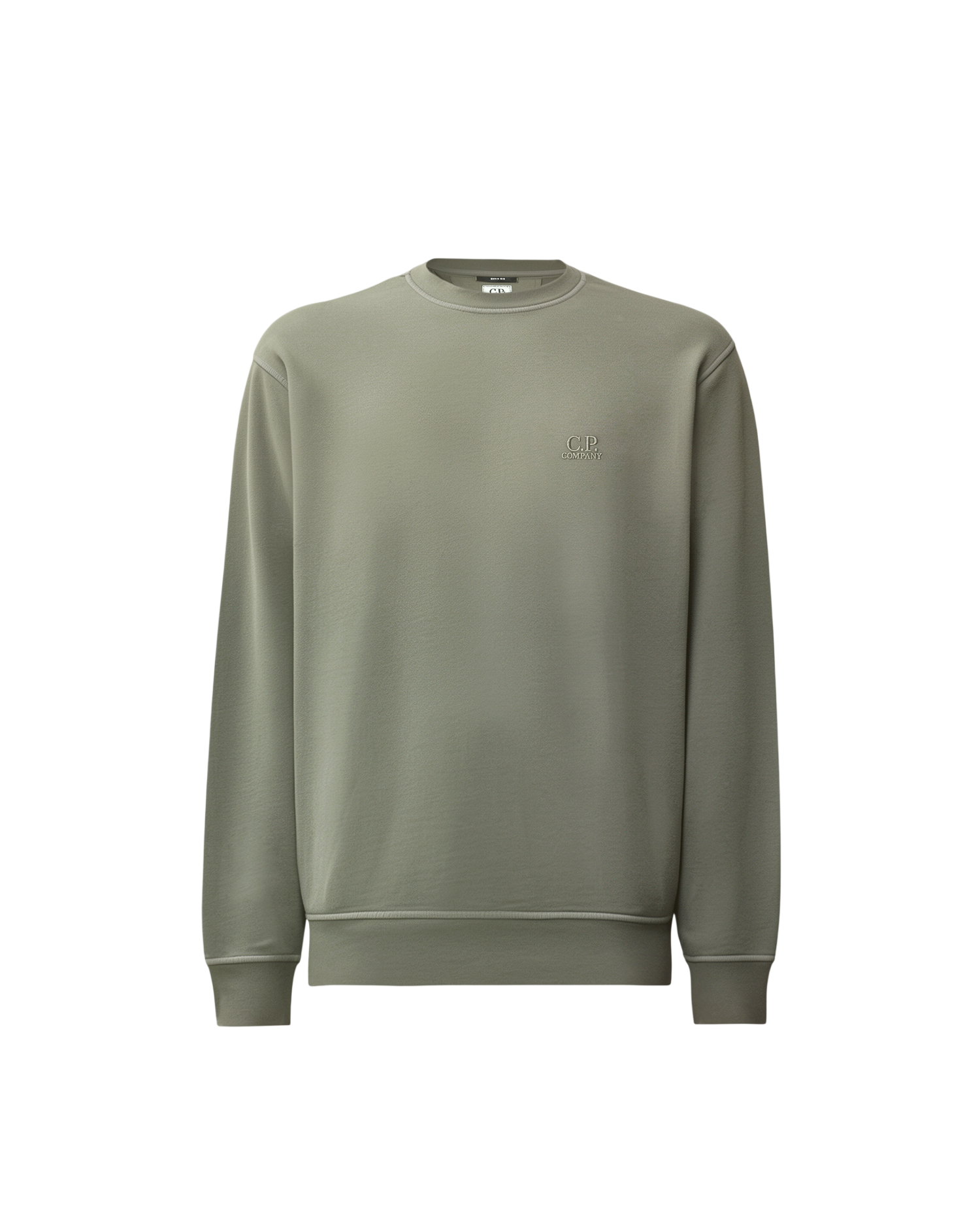 C.P. COMPANY SWEATSHIRTS CREW NECK IN BRUSHED EMERIZED DIAGONAL FLEECE