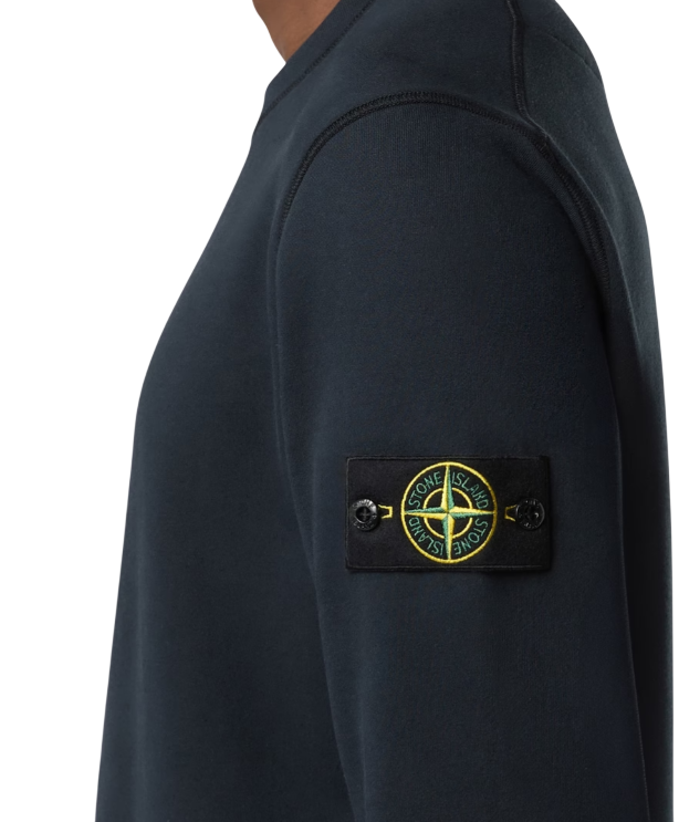 STONE ISLAND Crewneck Sweatshirt In Organic Cotton Fleece Garment Dyed