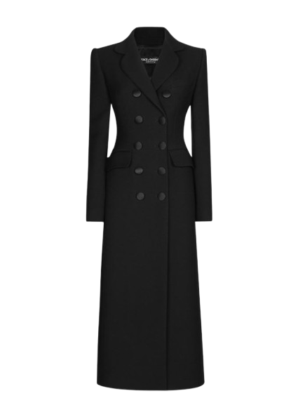 DOLCE & GABBANA BLACK FEMININE COAT