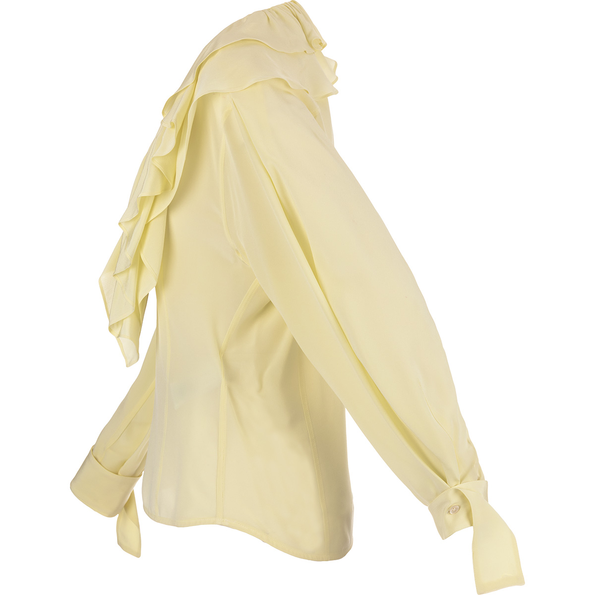 VICTORIA BECKHAM DEEP V RUFFLE BLOUSE