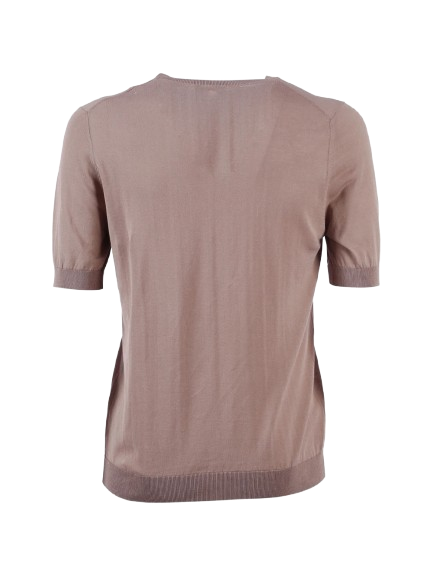 BALLANTYNE Kurzarmpullover aus reiner Baumwolle