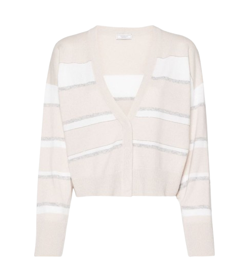 PESERICO Cardigan a righe chiare