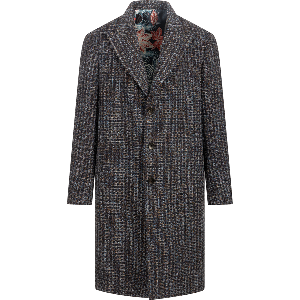 ETRO Einreihiger Mantel in normaler Passform