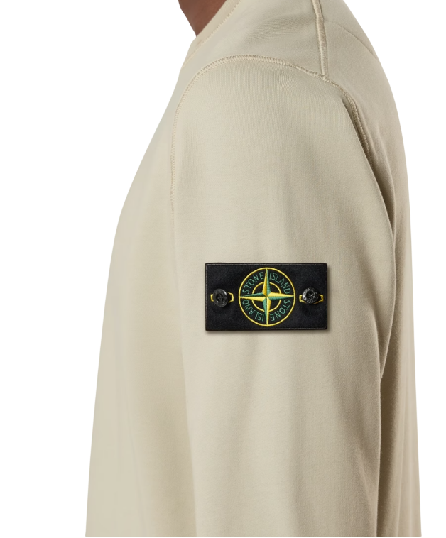 STONE ISLAND Crewneck Sweatshirt In Organic Cotton Fleece Garment Dyed
