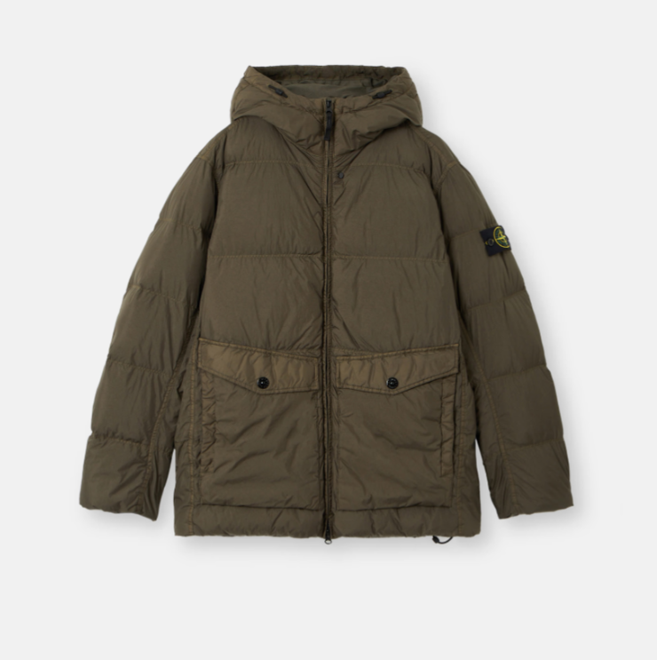 STONE ISLAND Kurzer Daunenparka RDS mit Fronttaschen