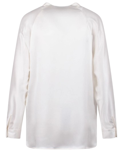 VINCE BAND COLLAR BLOUSE