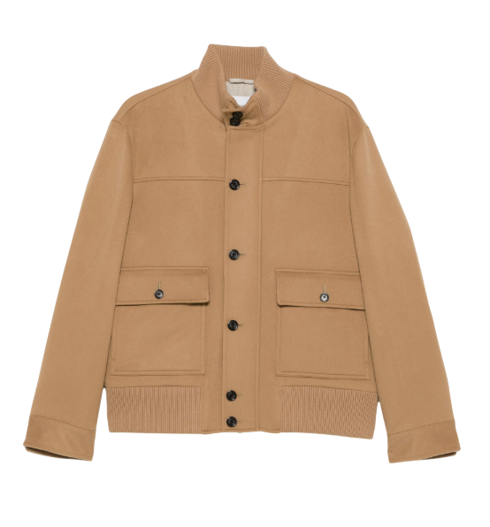 LARDINI Short Deconstructed Bomber 90% Pure Virgin Wool 10% Cashmere.