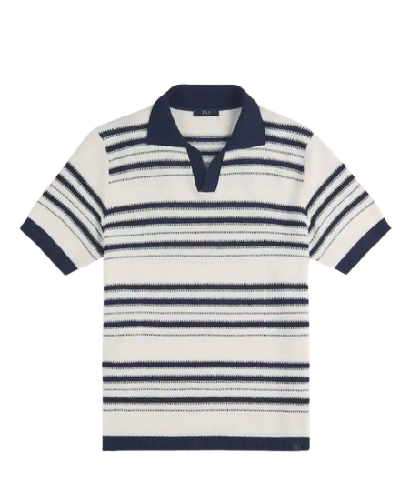 FAY Polo a righe a manica corta