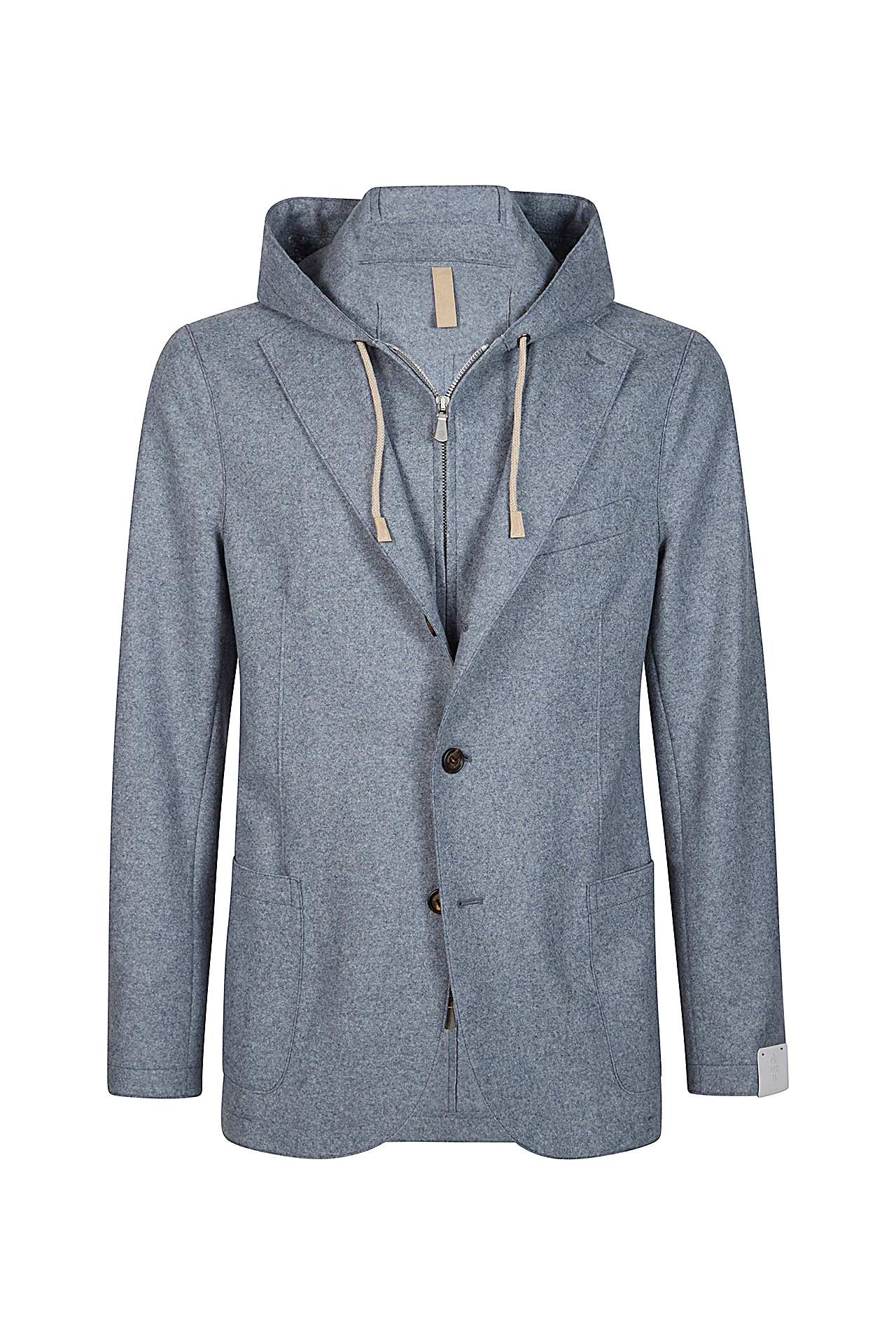 ELEVENTY Blazer monopetto con interno staccabile e cappuccio