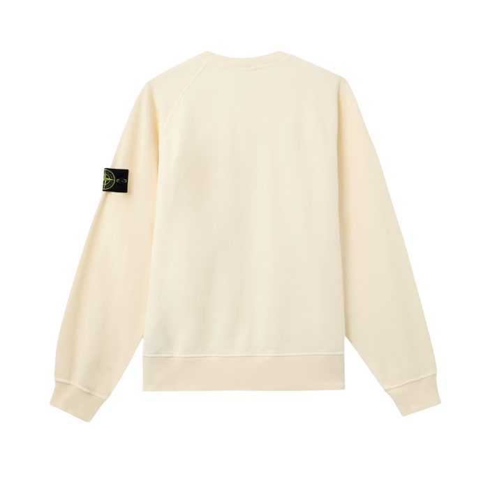 STONE ISLAND Relaxed Fit Crewneck Sweatshirt In Organic Fleece Garment Dyed