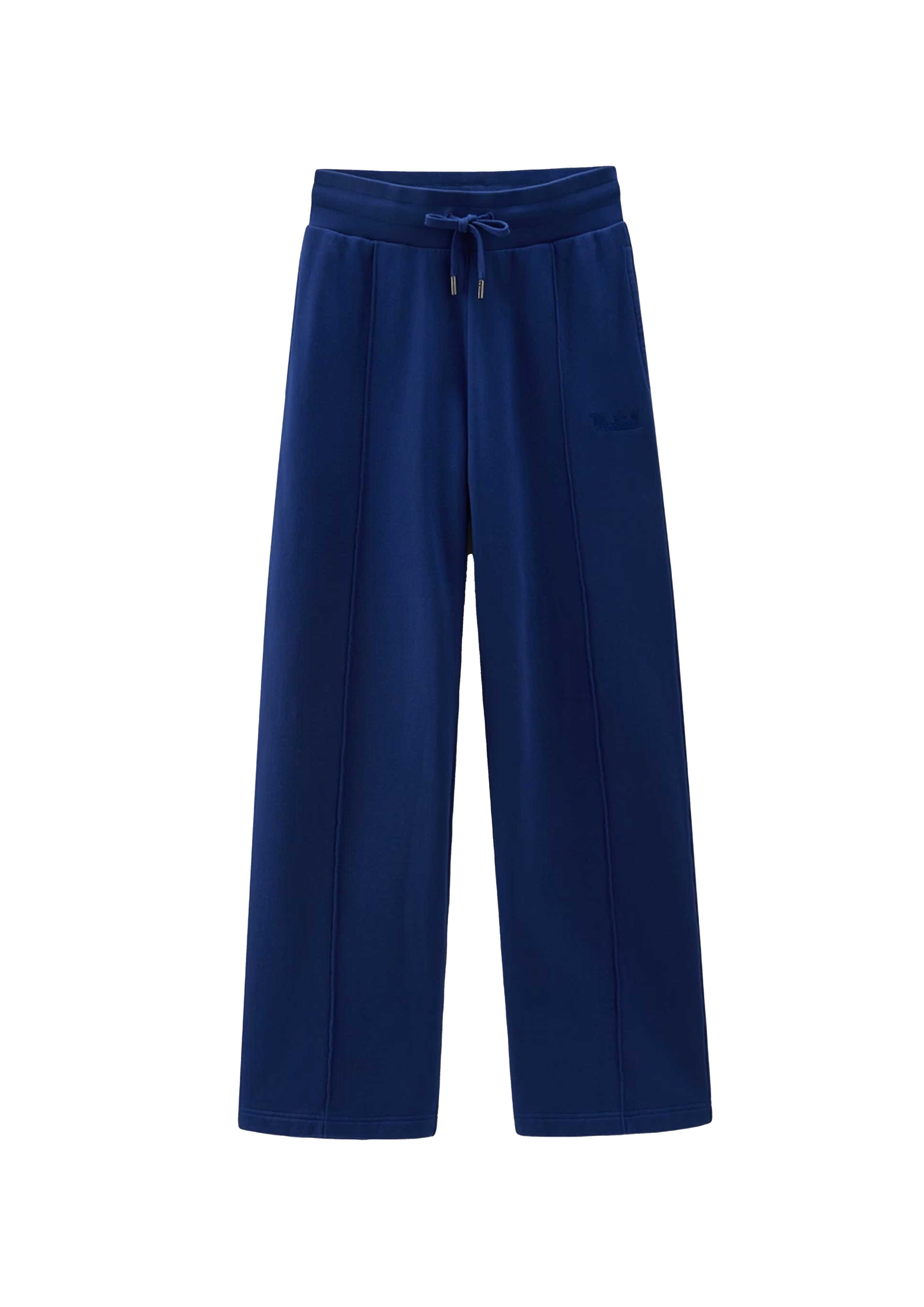 WOOLRICH COTTON FLEECE WIDE LEG PANT