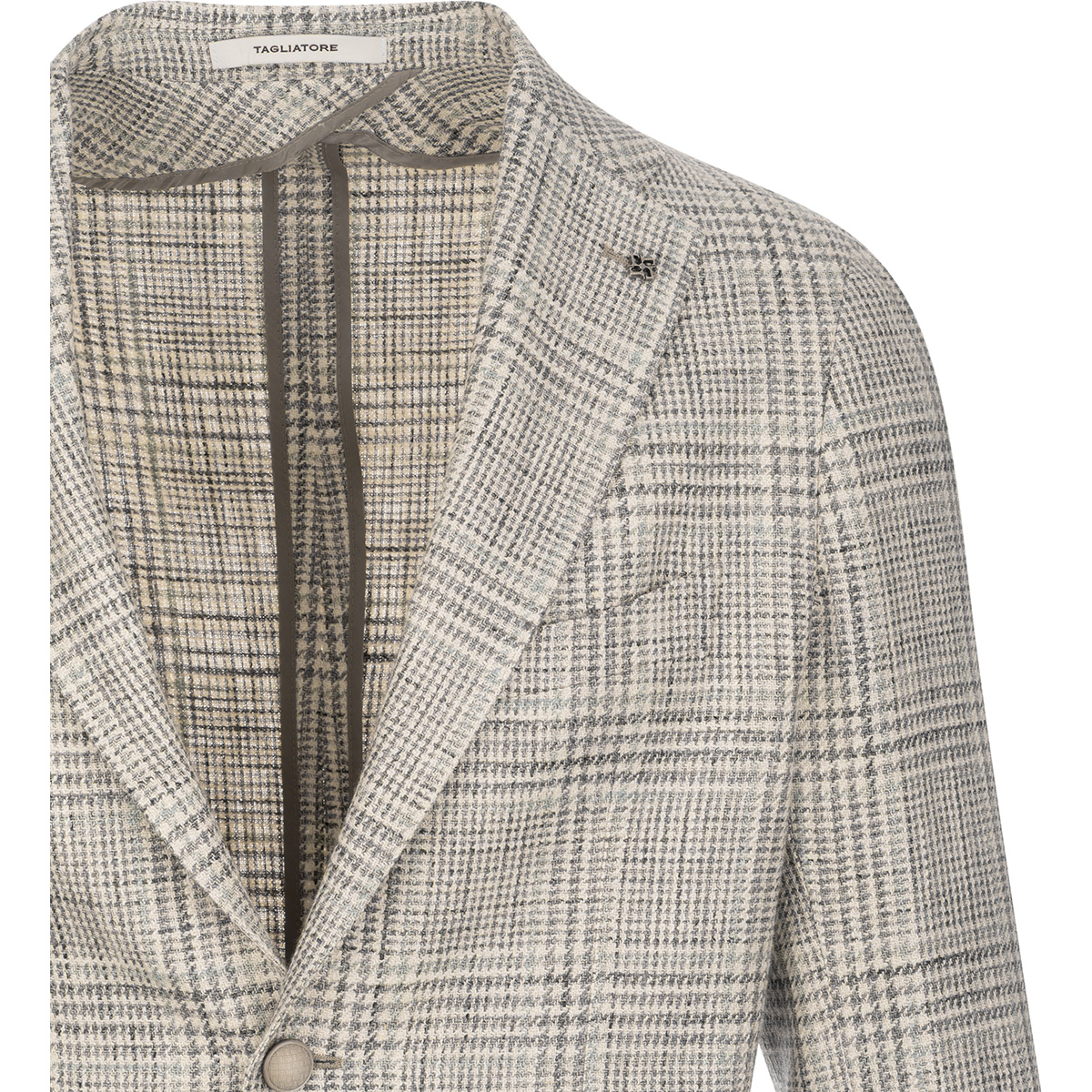 TAGLIATORE Blazer monopetto in seta, lino e cotone