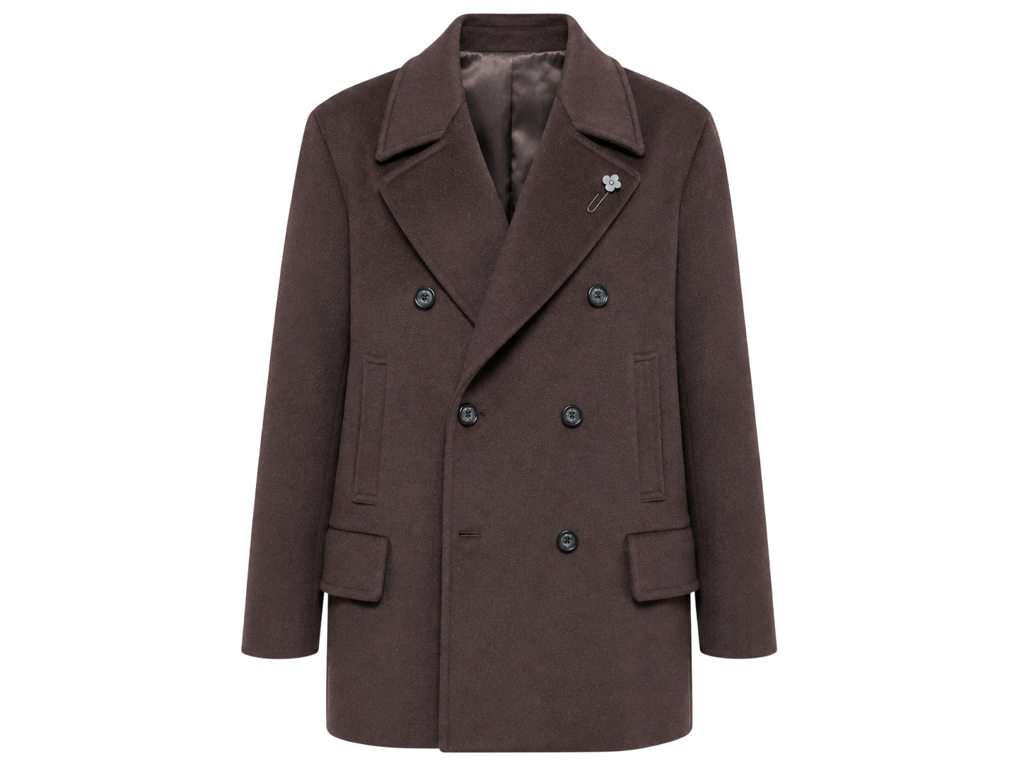 LARDINI Short Peacoat With Classic Look And Regular Fit