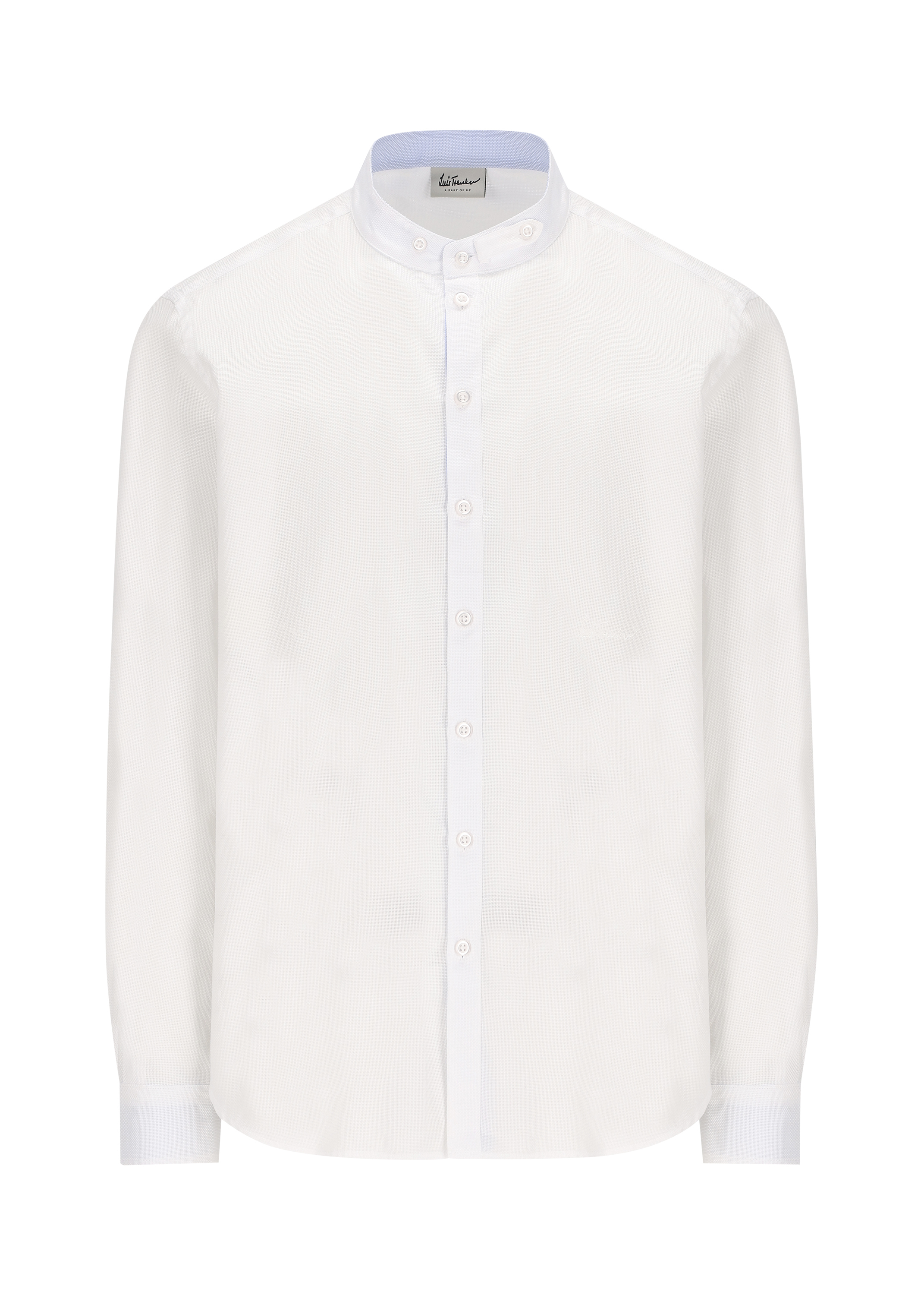 LUIS TRENKER Camicia Lubernet in puro cotone con collo alto