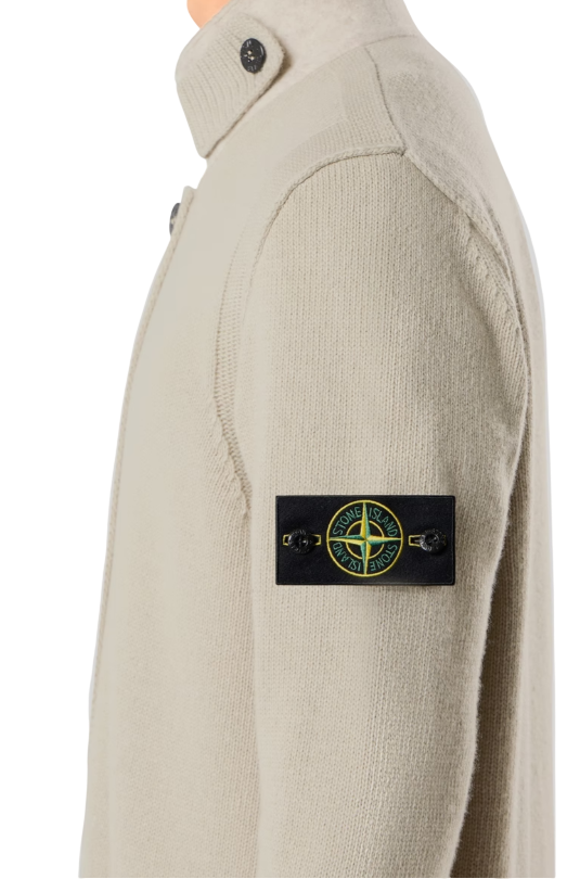 STONE ISLAND Knit Zip Up In Lambswool