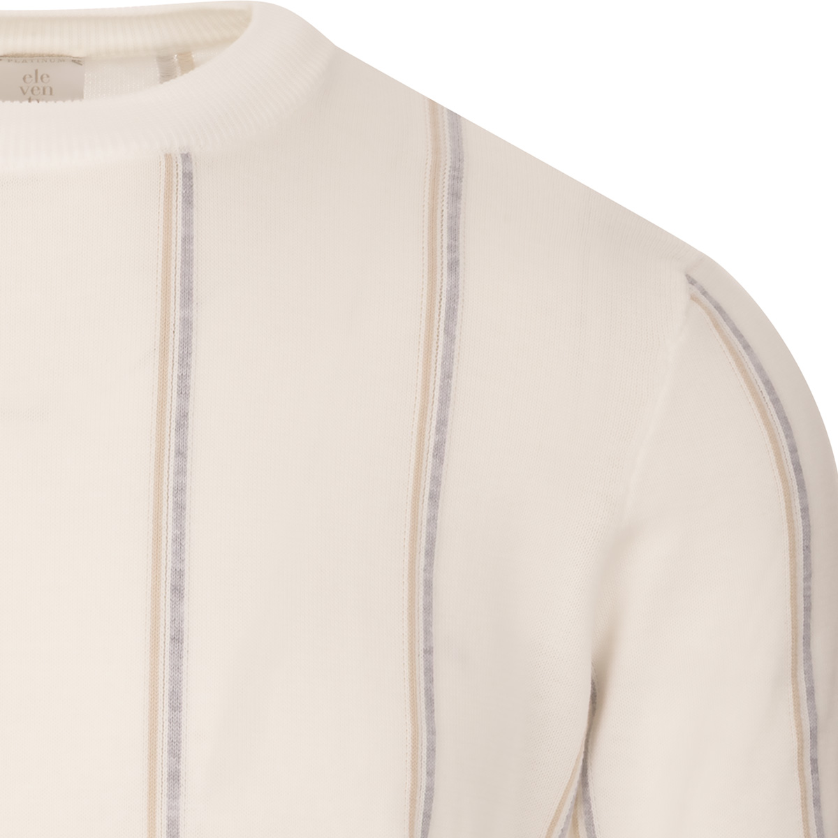 ELEVENTY Crewneck short sleeve knitted T-Shirt in pure Cotton