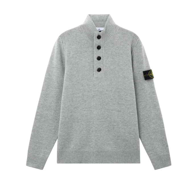 STONE ISLAND Knit Half Zip In Lambswool