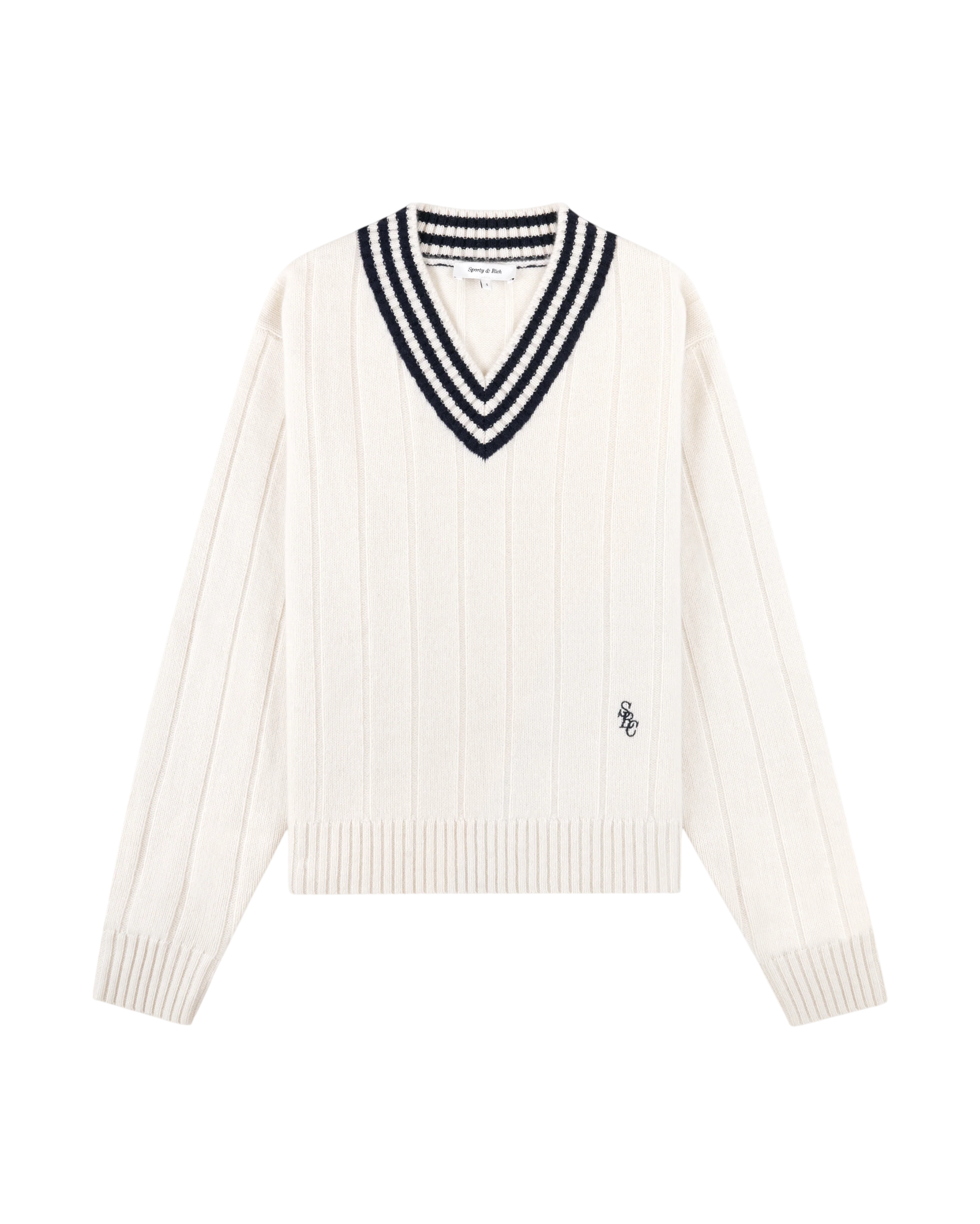SPORTY&RICH Maglione in cashmere da cricket SRC